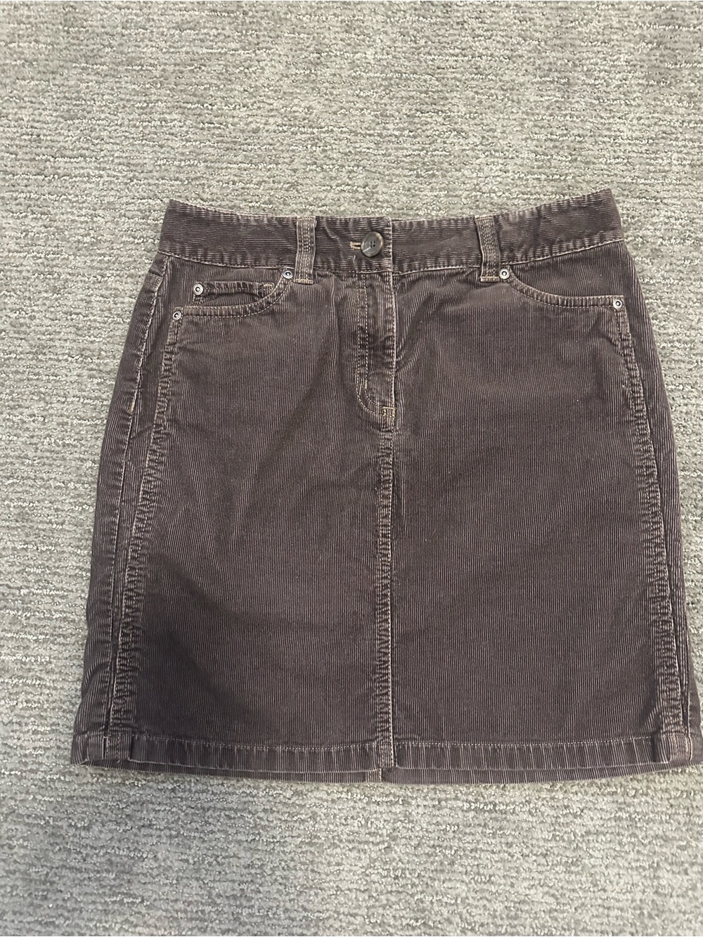 Ann Taylor Brown Corduroy Mini Skirt